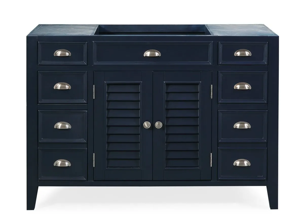 46.5" Benton Collection Navy Blue Zapate Bathroom Sink Vanity NB-4485