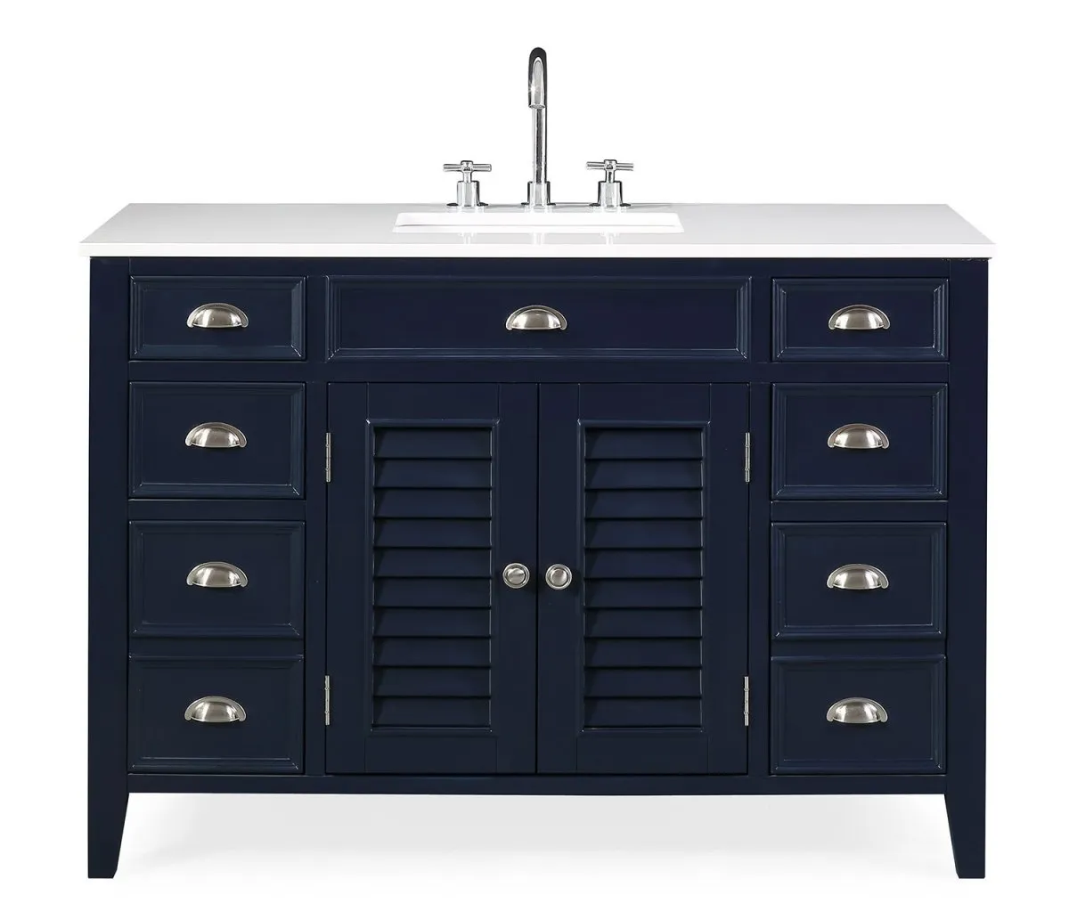 46.5" Benton Collection Navy Blue Zapate Bathroom Sink Vanity NB-4485