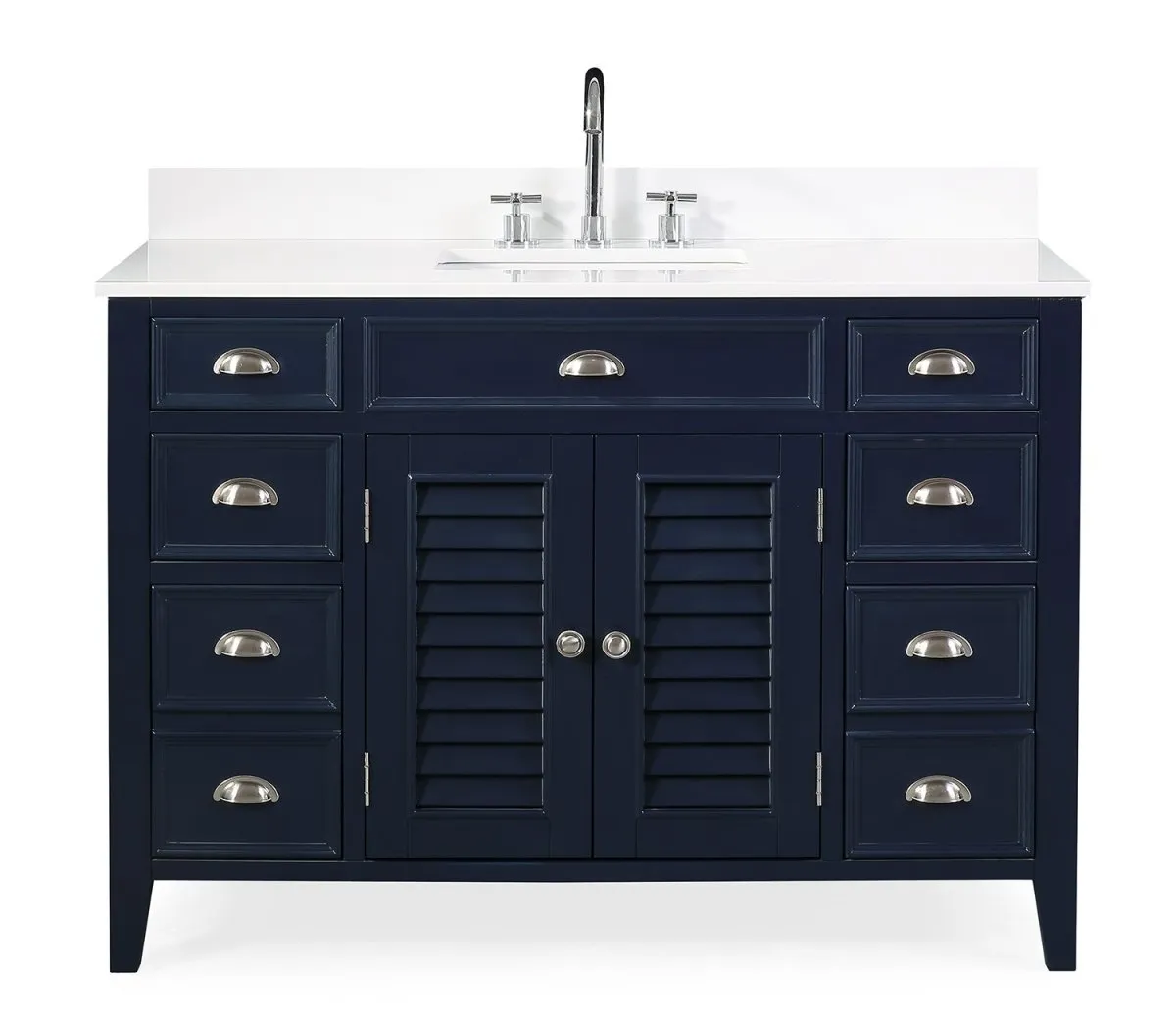 46.5" Benton Collection Navy Blue Zapate Bathroom Sink Vanity NB-4485