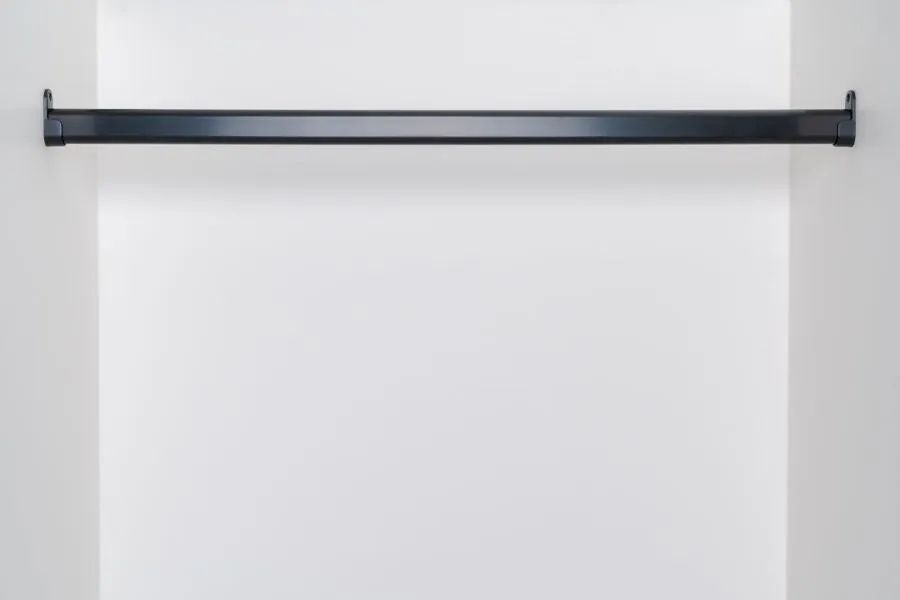 7ft 10 Oval Aluminum Closet Rod, Matte Black
