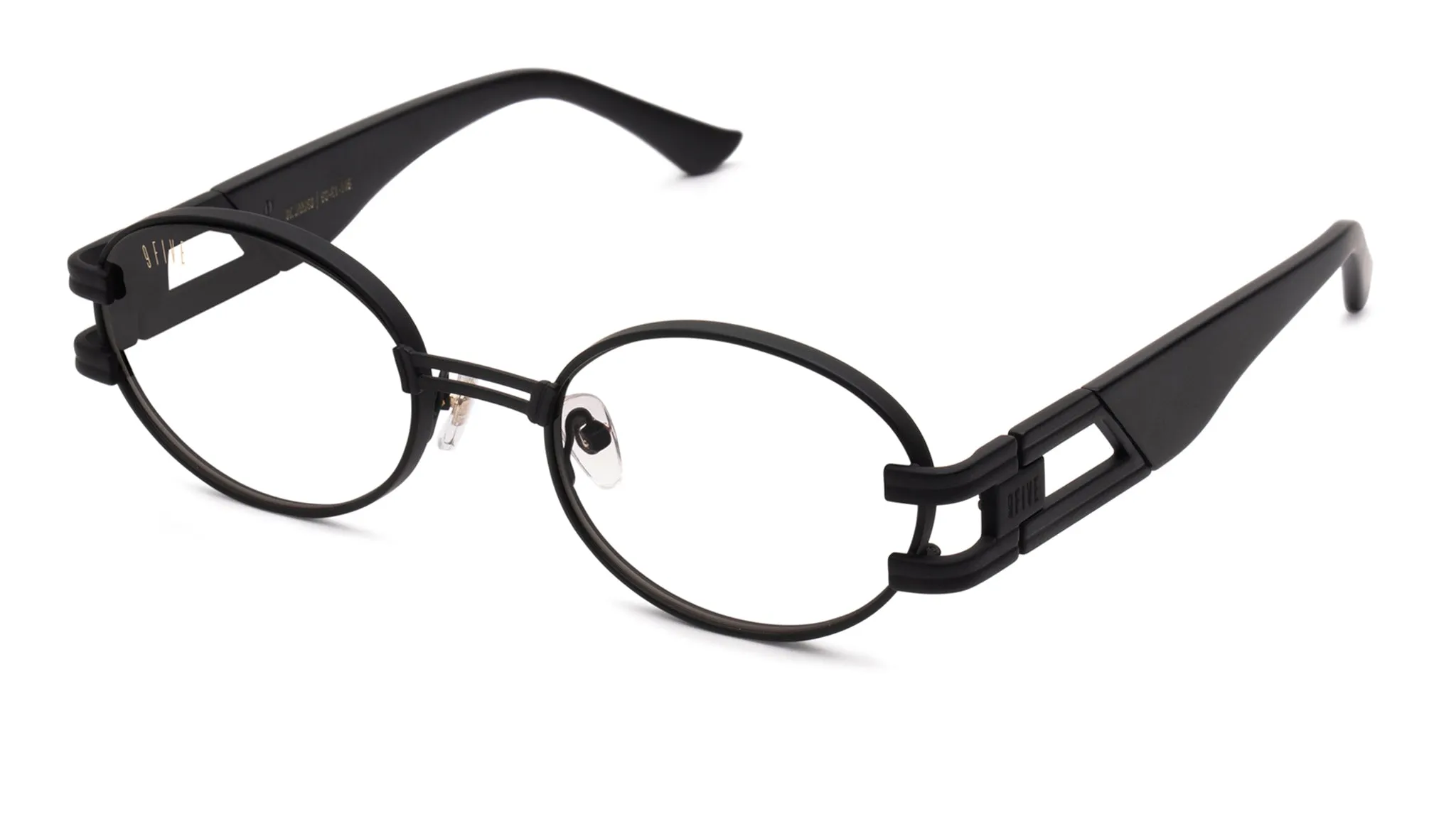 9FIVE St. James XL Matte Blackout Clear Lens Glasses Rx