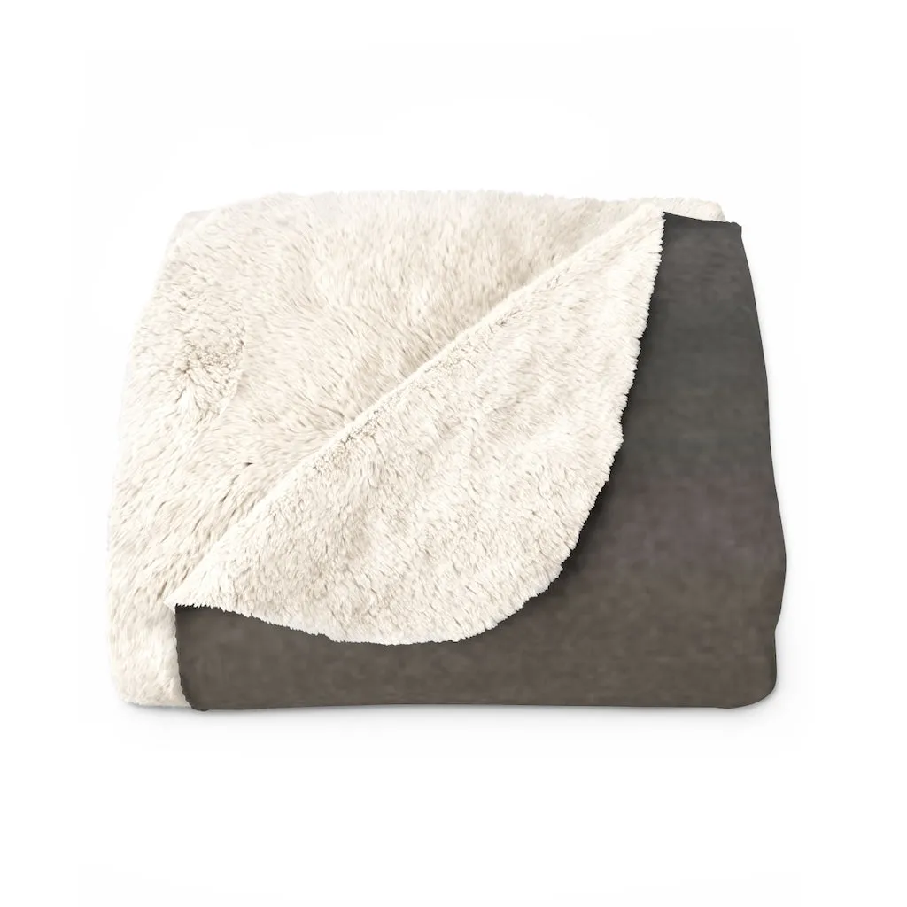 Abstract Comfy Blanket | Beige Grey Paint Strokes