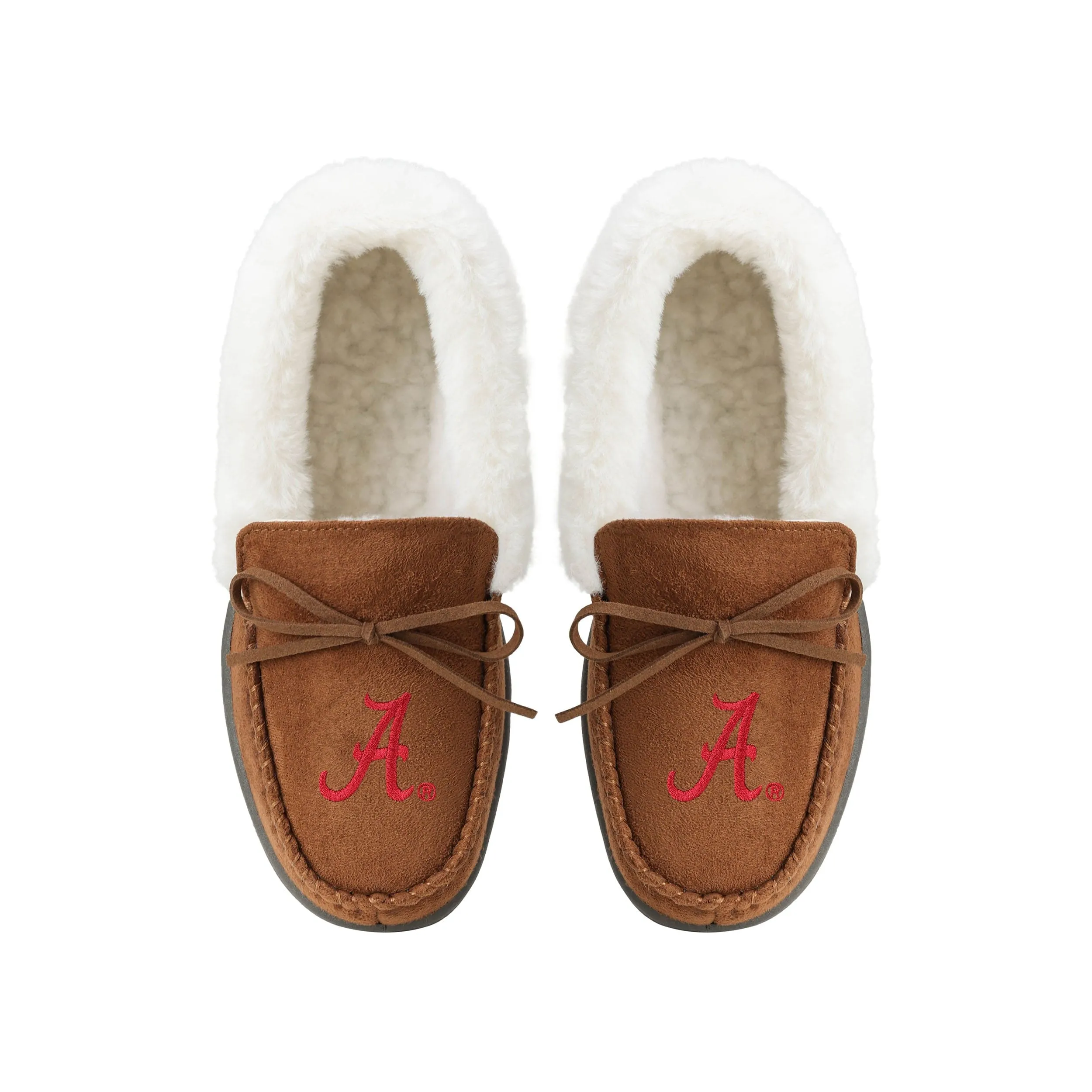 Alabama Crimson Tide NCAA Womens Tan Moccasin Slippers