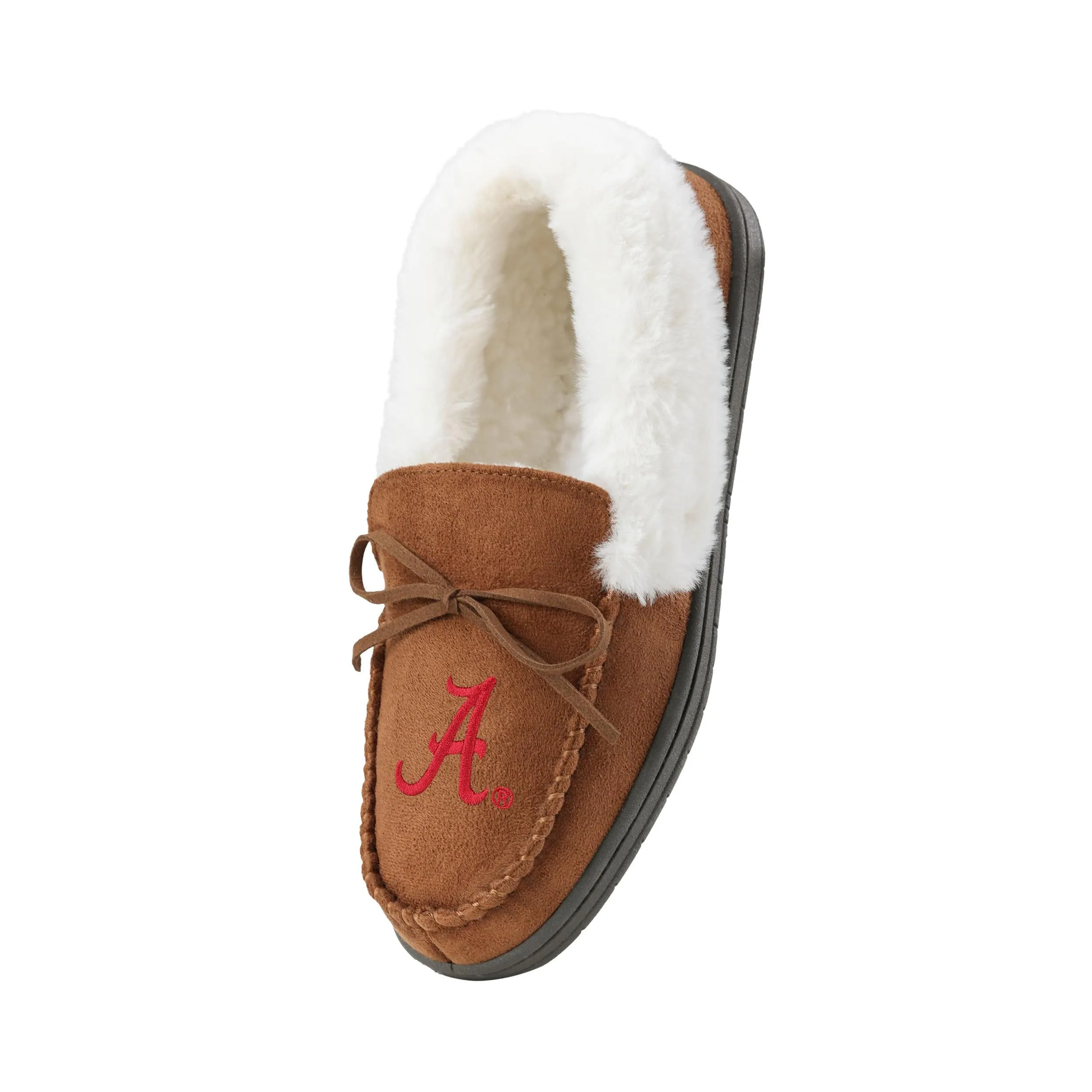 Alabama Crimson Tide NCAA Womens Tan Moccasin Slippers