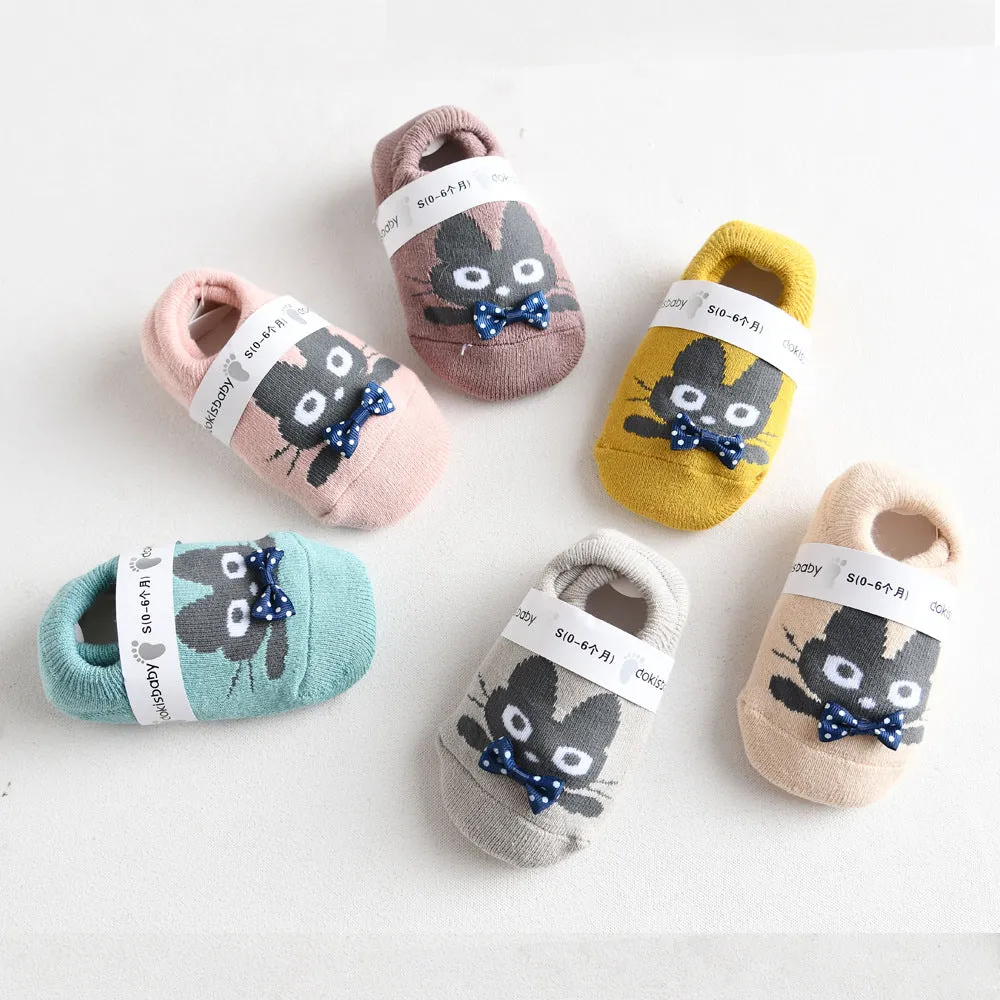 Animated Non-Slip Socks for Toddlers - 6 Pairs