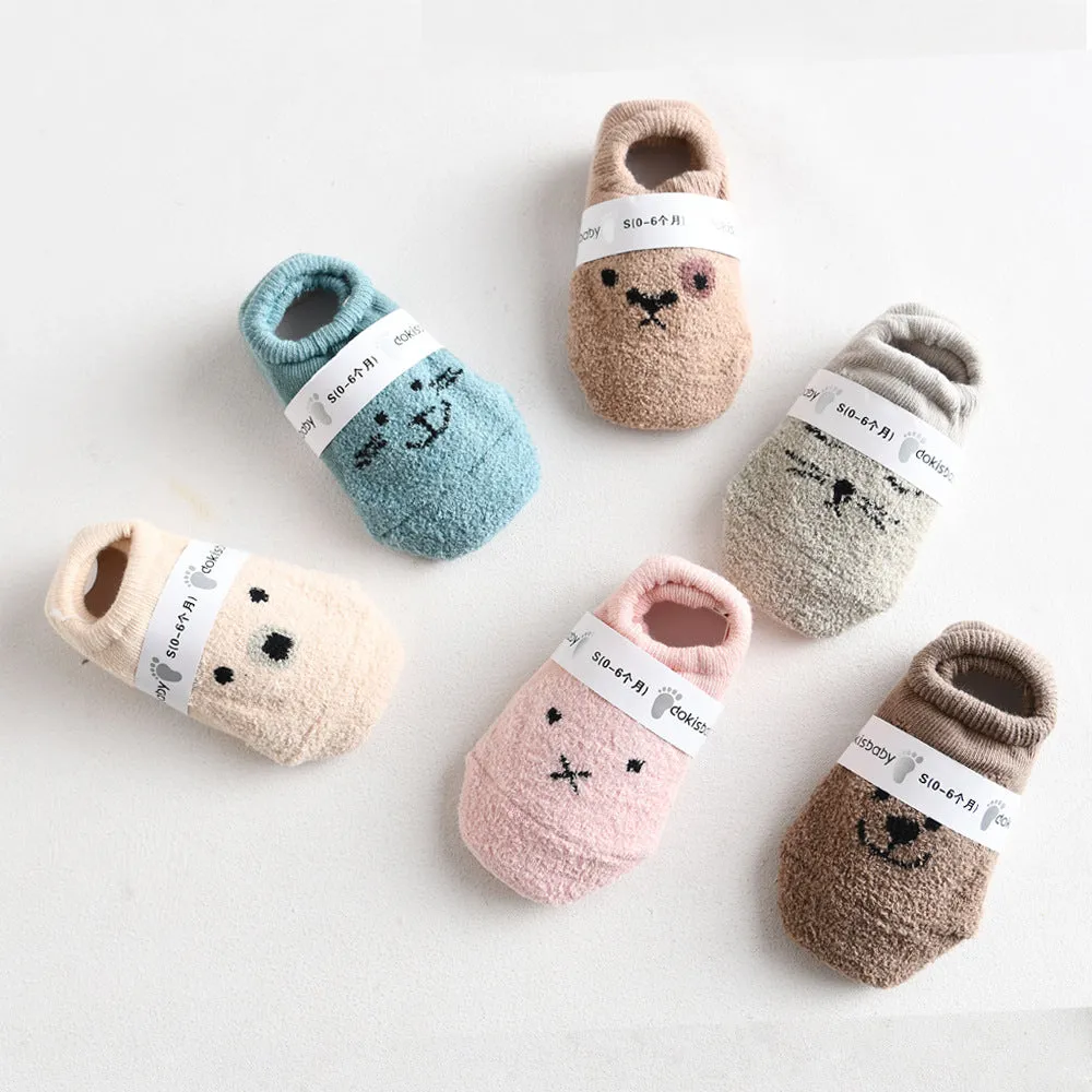 Animated Non-Slip Socks for Toddlers - 6 Pairs