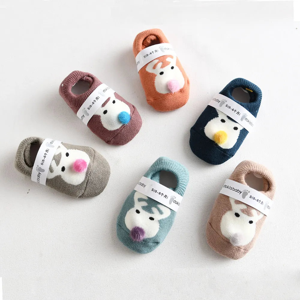 Animated Non-Slip Socks for Toddlers - 6 Pairs