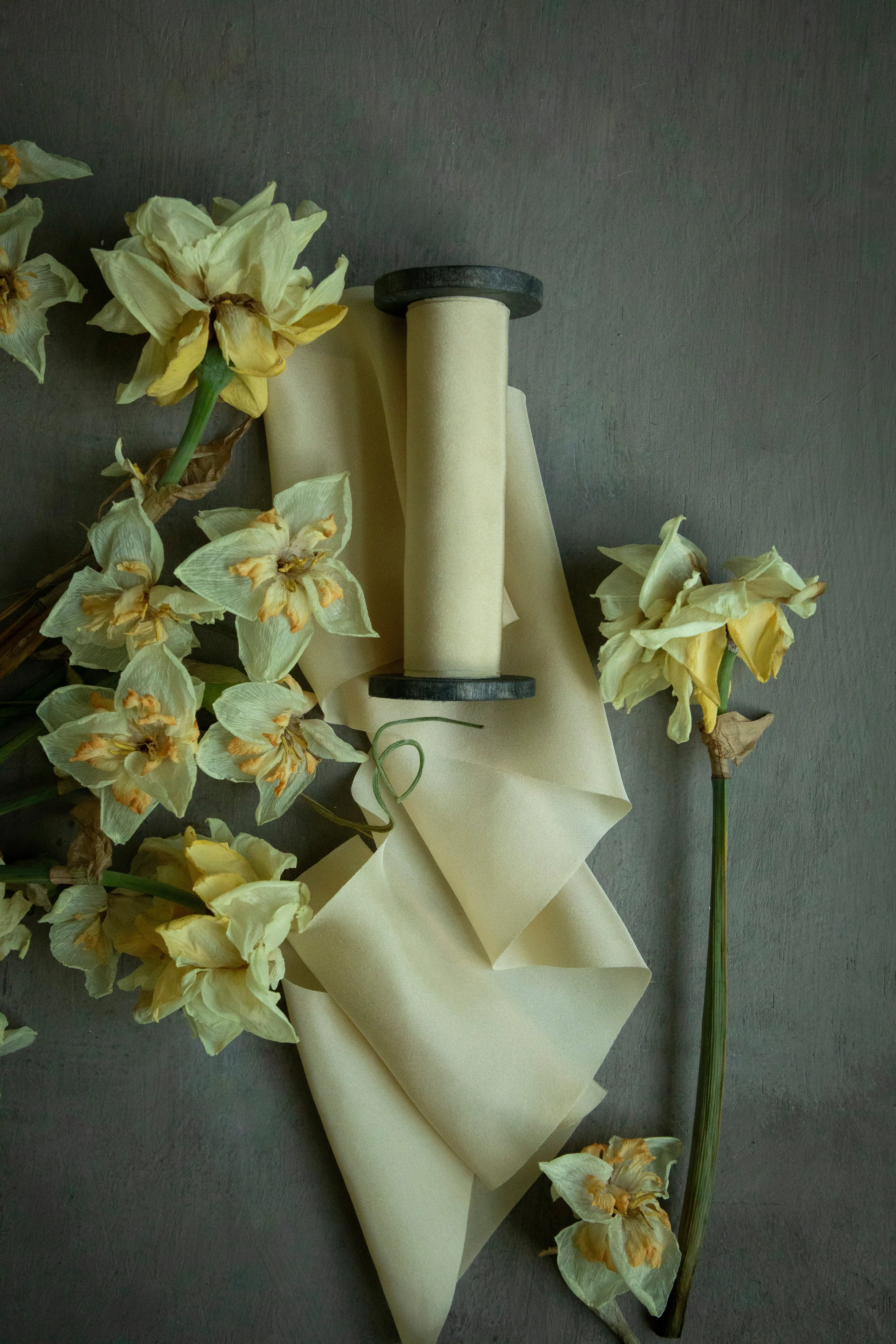 Antique Gold Silk Ribbon