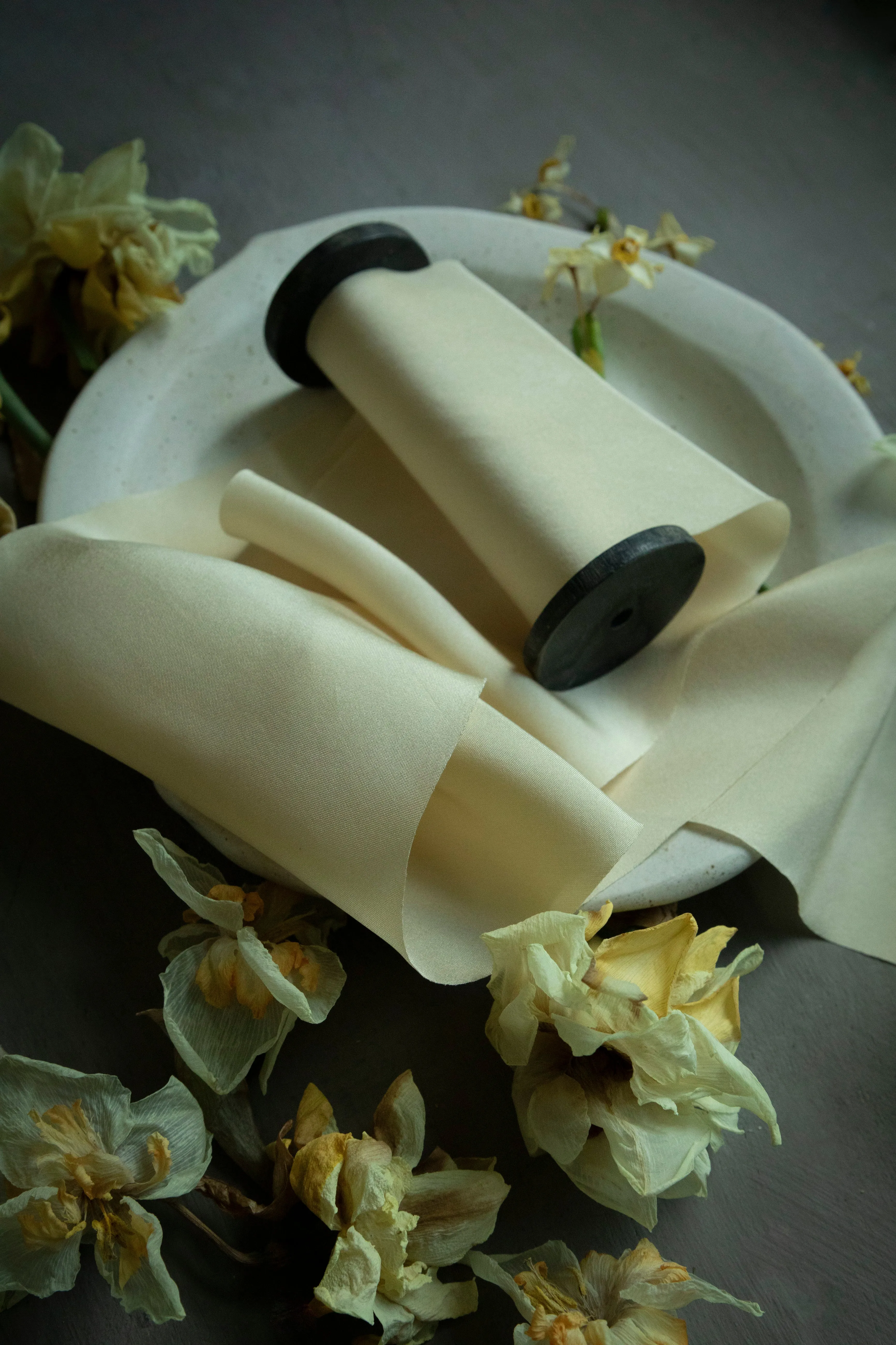 Antique Gold Silk Ribbon