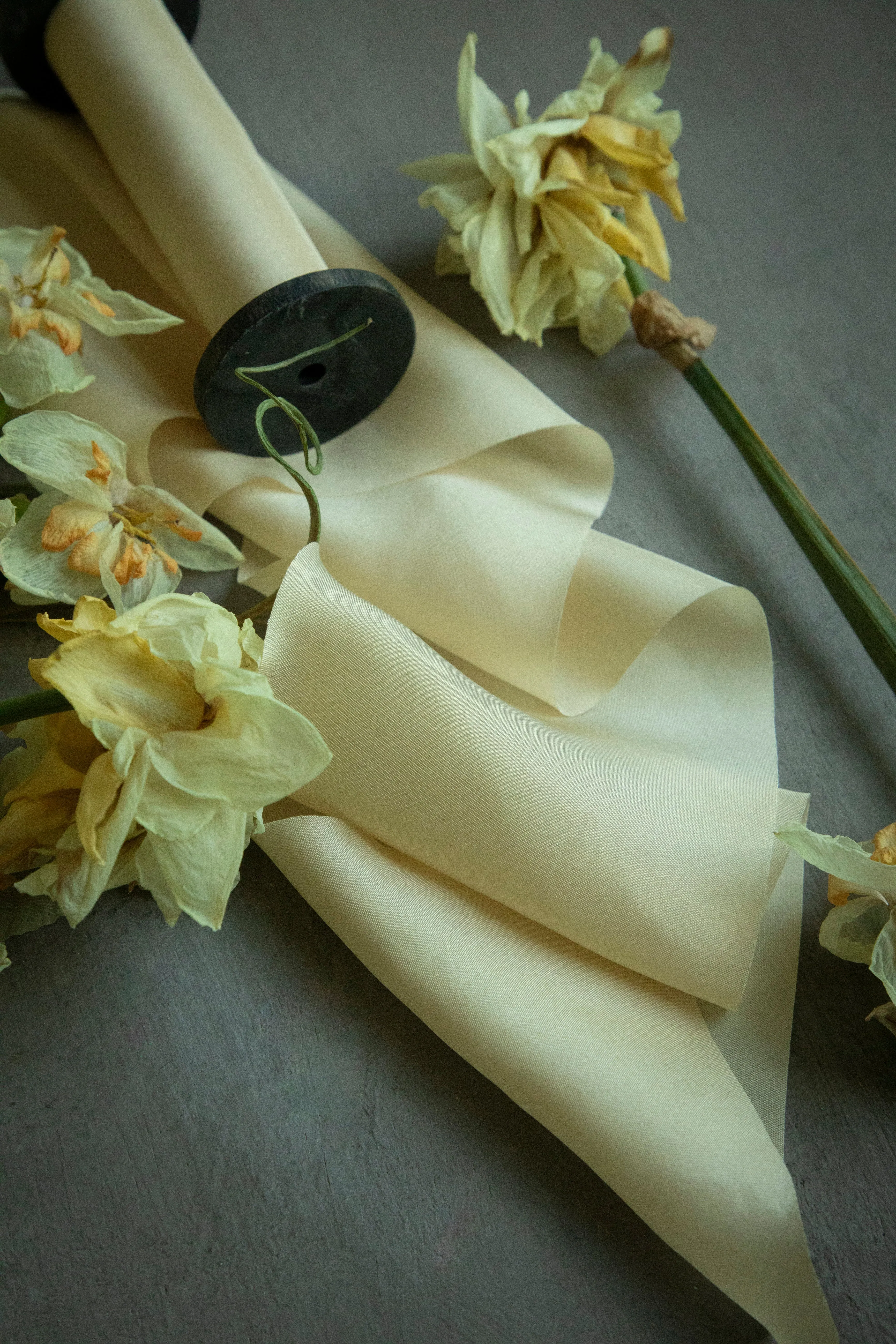 Antique Gold Silk Ribbon