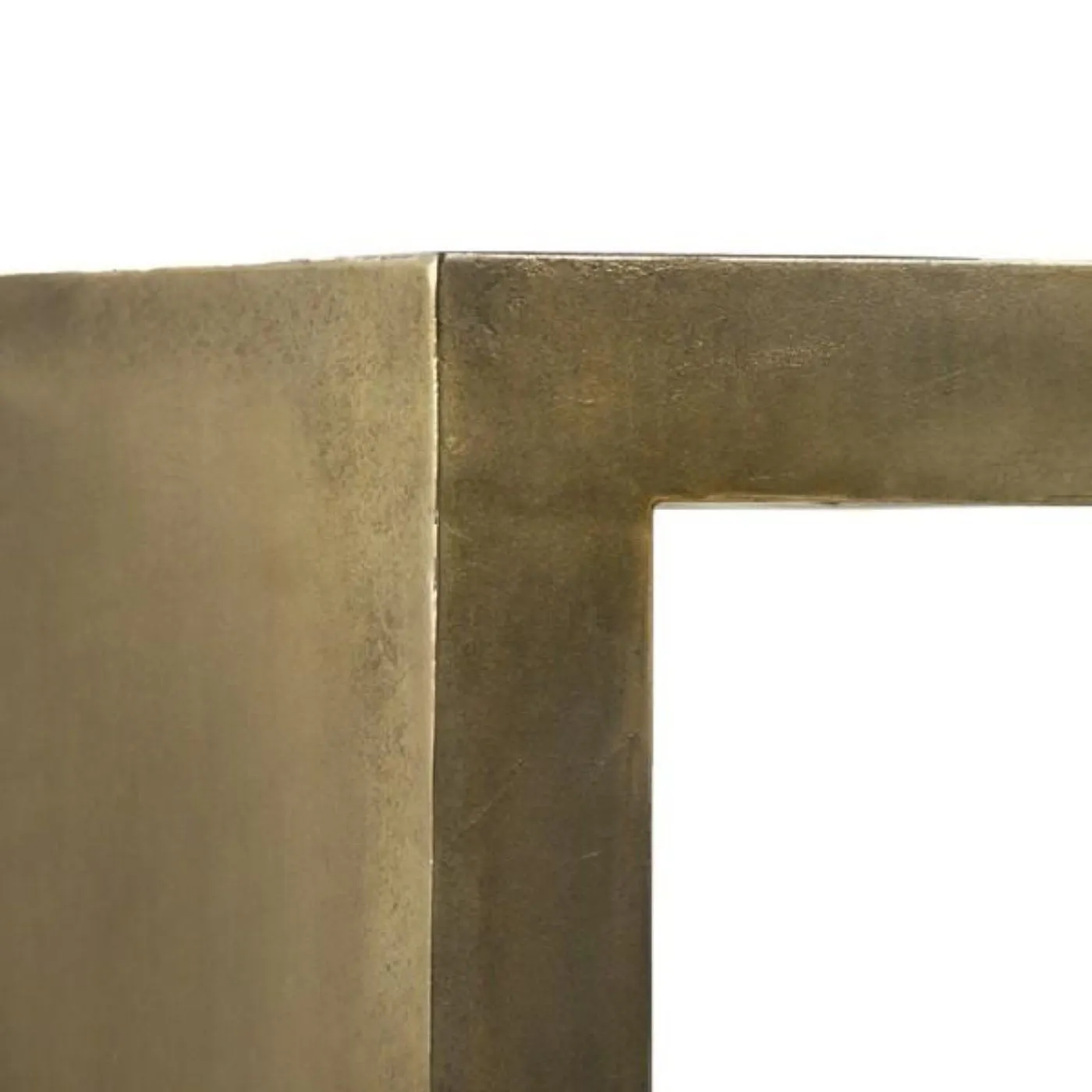 Antiqued Brass Clad Coffee Table