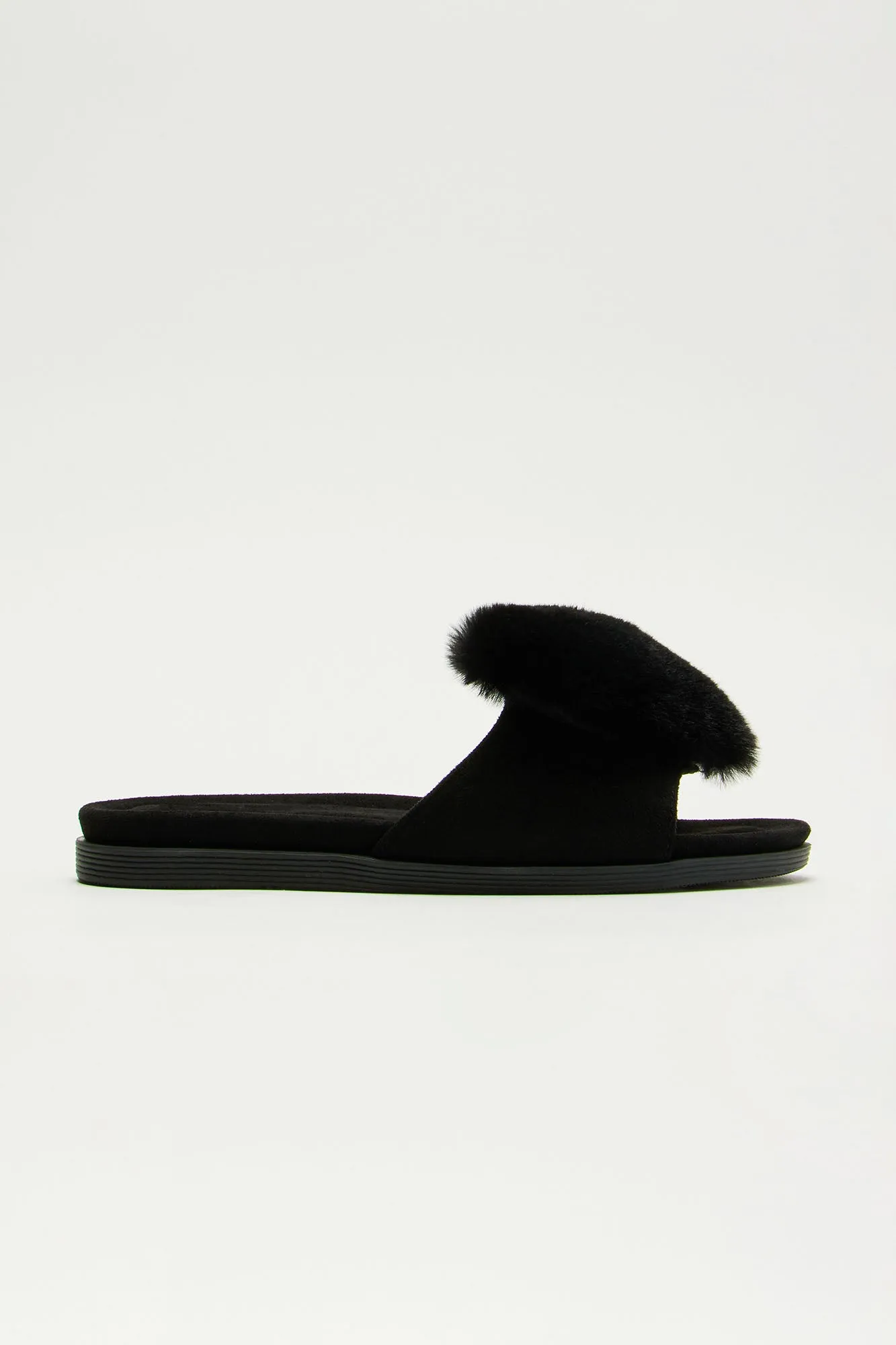 Arylee Heart Slippers - Black
