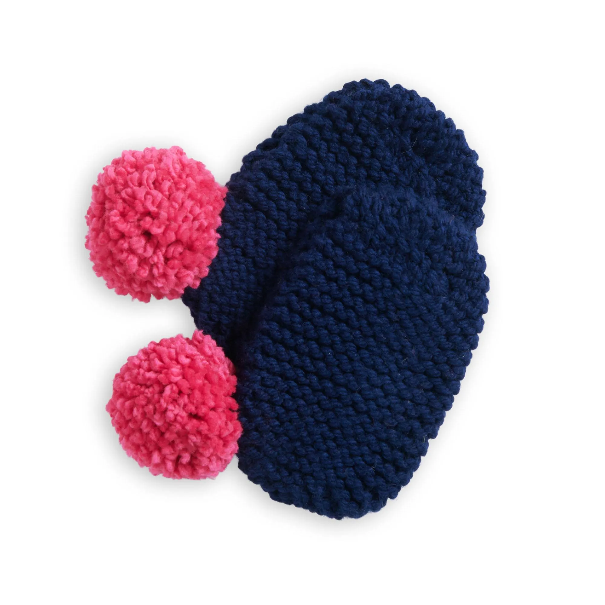 Bernat Beginner Toasty Toes Garter Knit Slippers
