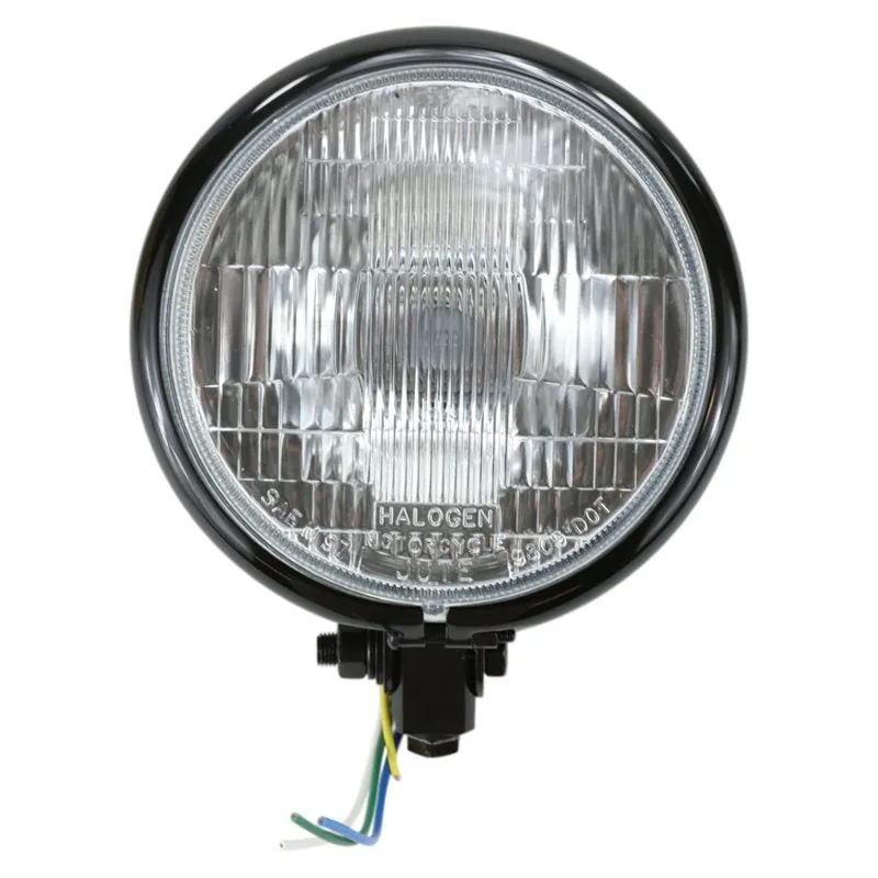 Black Chopper Round Headlight 5.75"