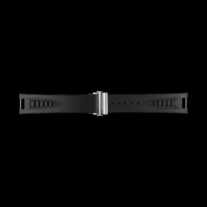 Black NBR Rubber Strap with Silver Buckle for COBRA