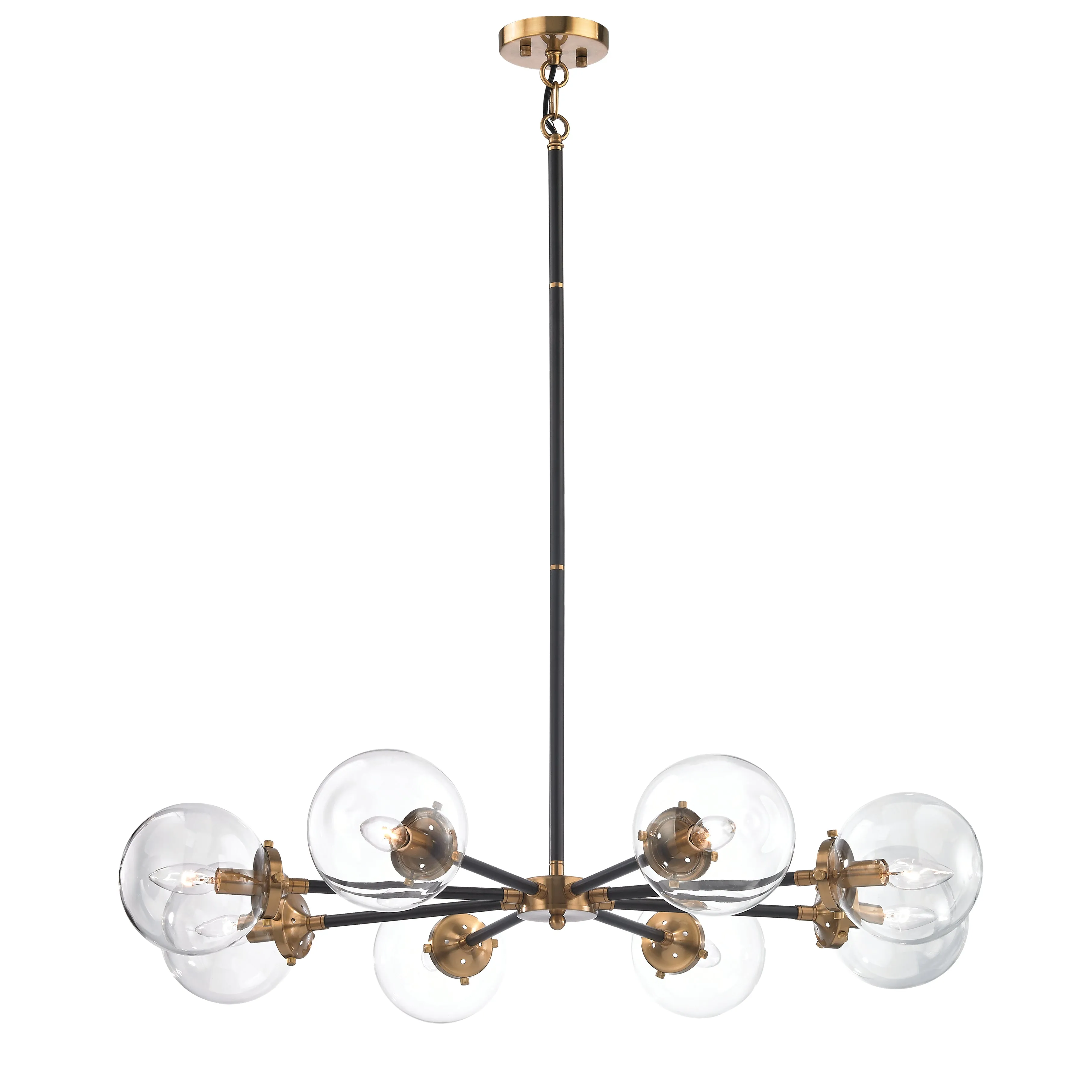Boudreaux 36" 8 Light Chandelier in Antique Gold