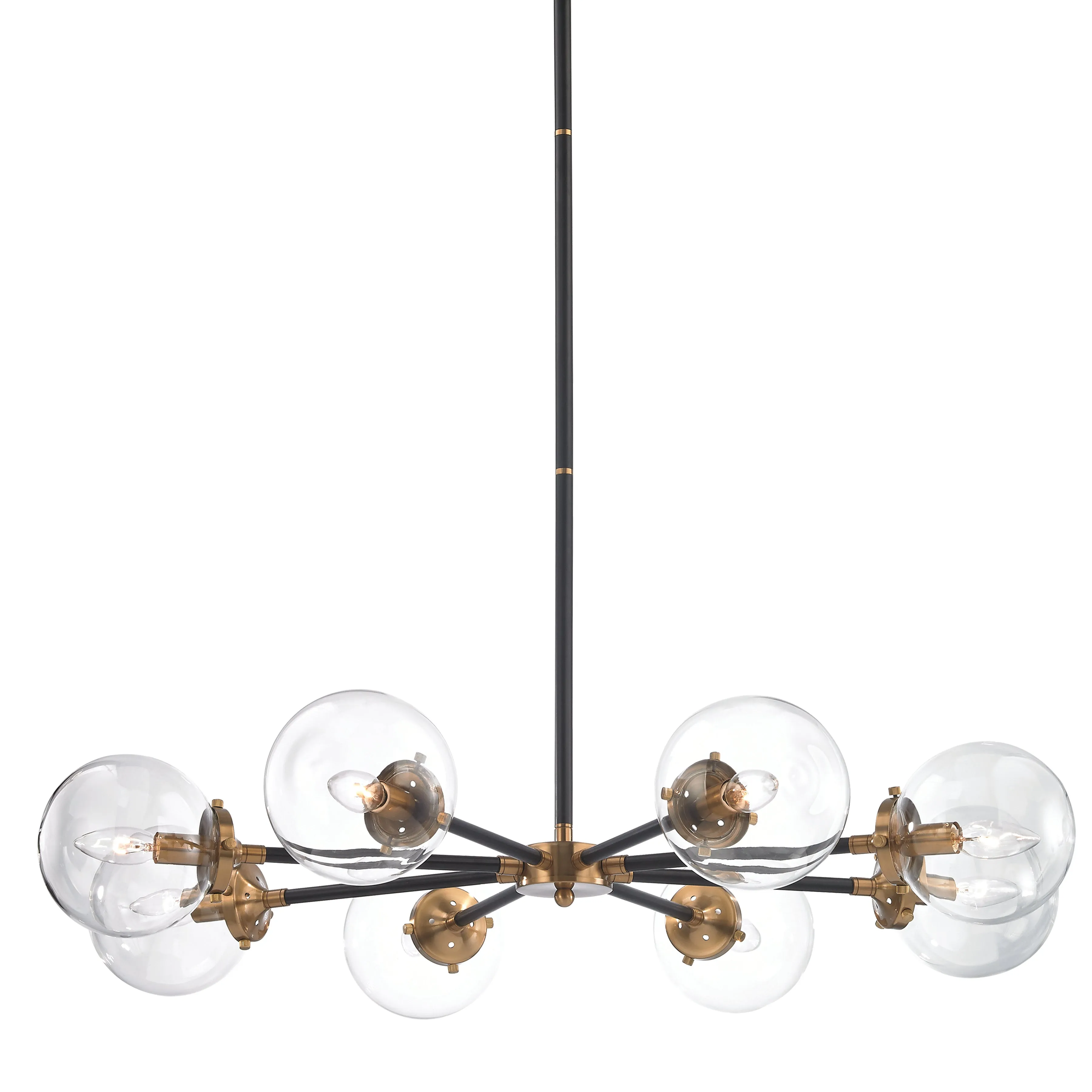 Boudreaux 36" 8 Light Chandelier in Antique Gold