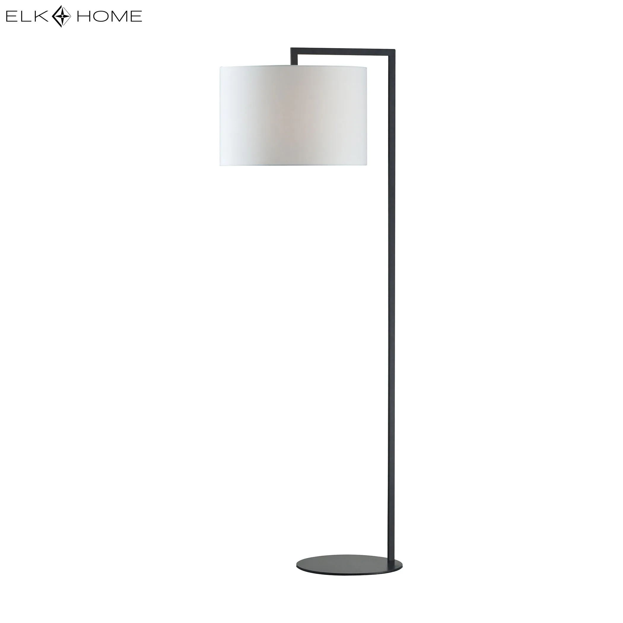 Bronze Stem 59" Floor Lamp in Matte Black