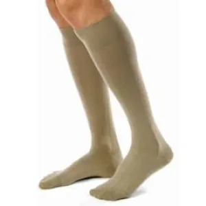 BSN Jobst Knee High Mens CasualWear Compression Socks Extra-Large Full Calf, Khaki, Closed Toe, Latex-free - 1 Pair