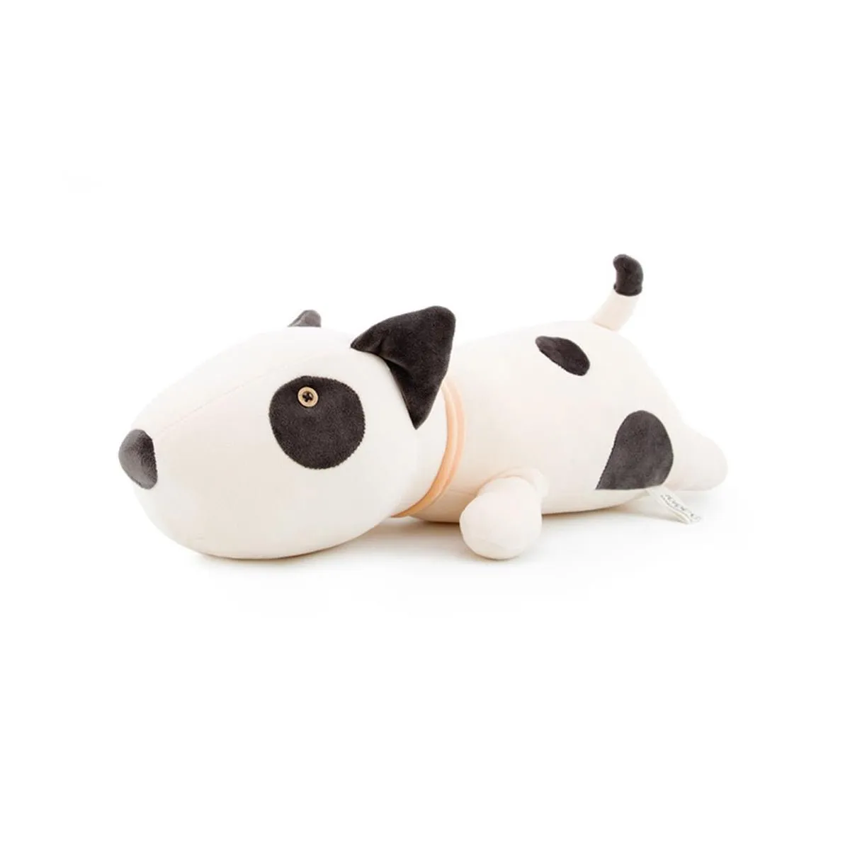 Bull Terrier Long Cushion Ivory Stuffed Plush Toy