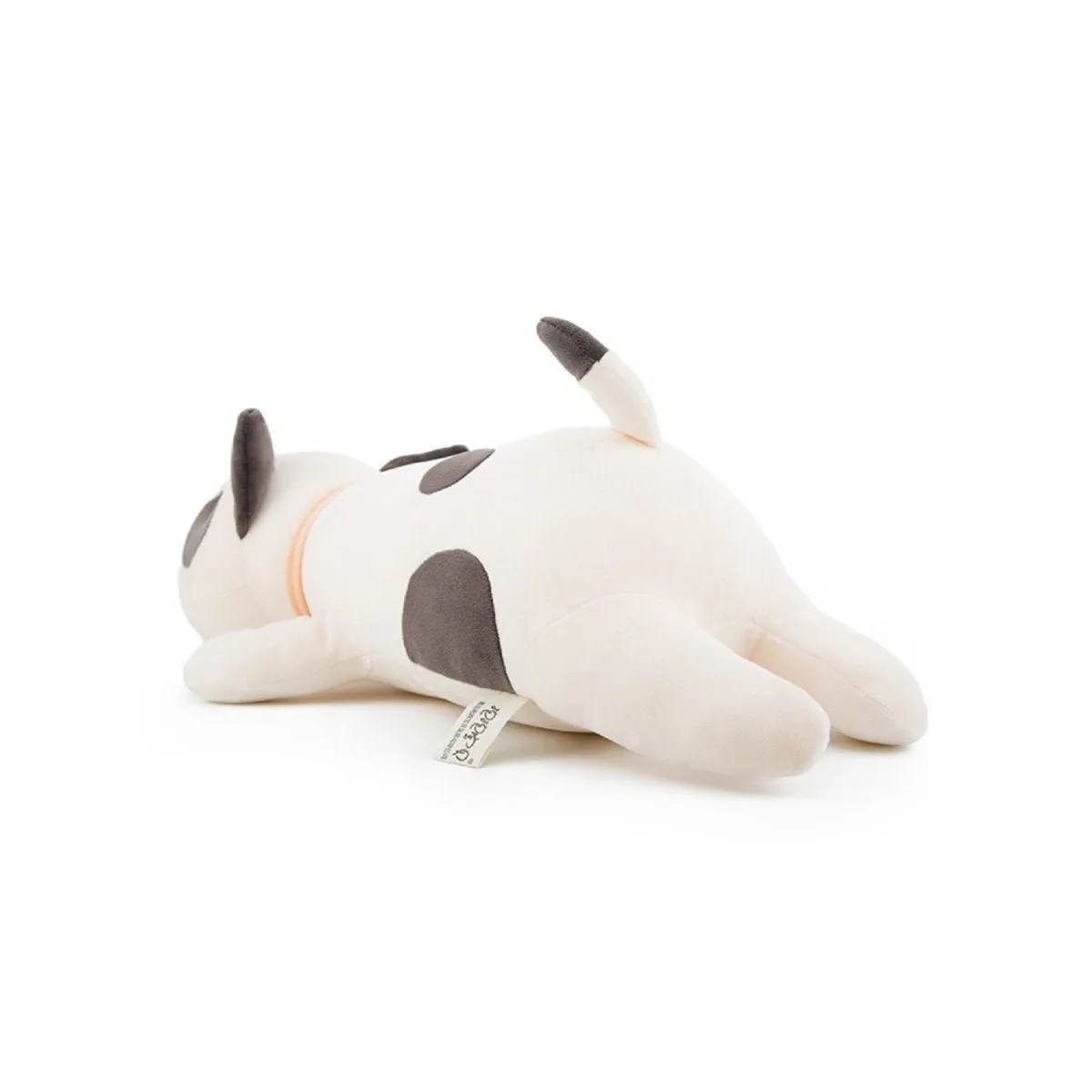 Bull Terrier Long Cushion Ivory Stuffed Plush Toy