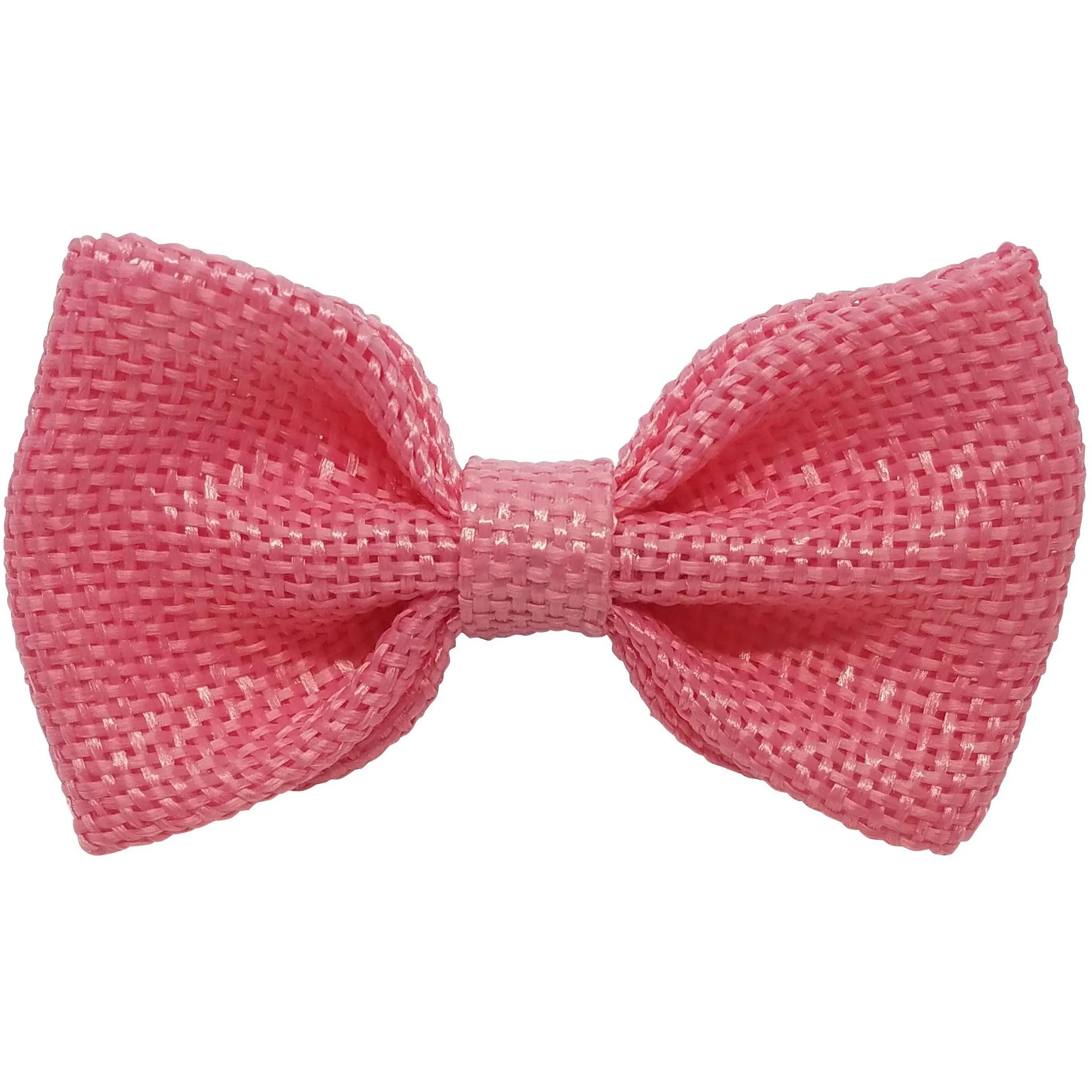 Burlap Pink 3" Burlap Hair Bow clips