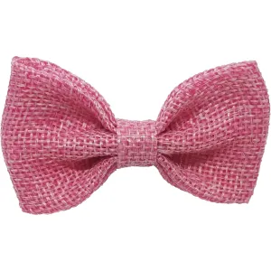 Burlap Pink 3" Burlap Hair Bow clips