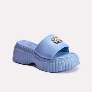 Clara Blue Platform Slippers 0412366