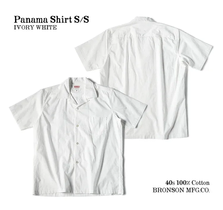 Classic Panama Short Sleeved Shirt with Cuban Collar and Pocket