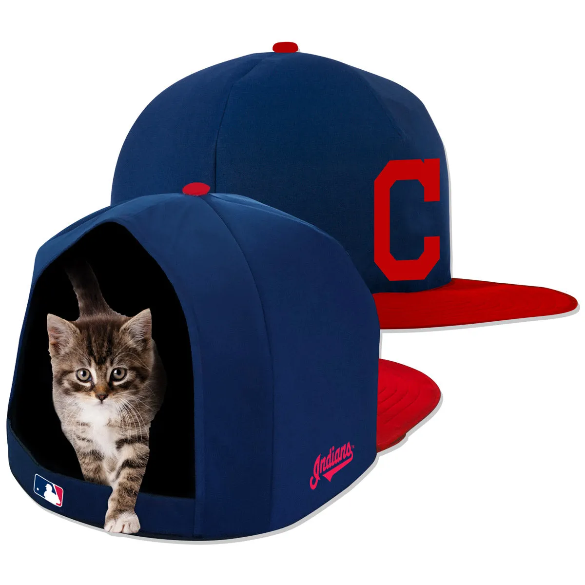 CLEVELAND INDIANS NAP CAP PLUSH DOG BED