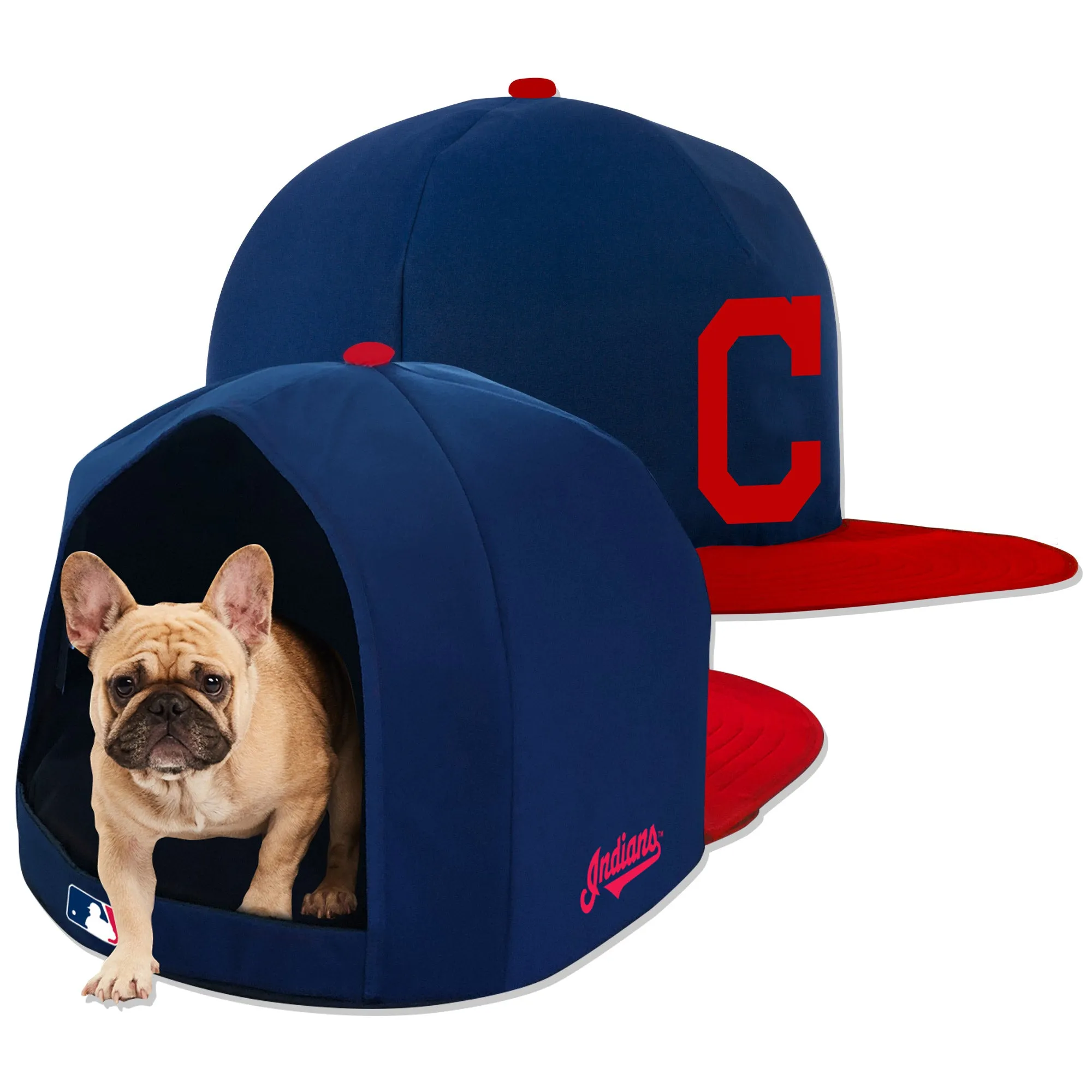 CLEVELAND INDIANS NAP CAP PLUSH DOG BED