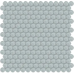 Cloud, Penny Round Mosaic - Glass Tile