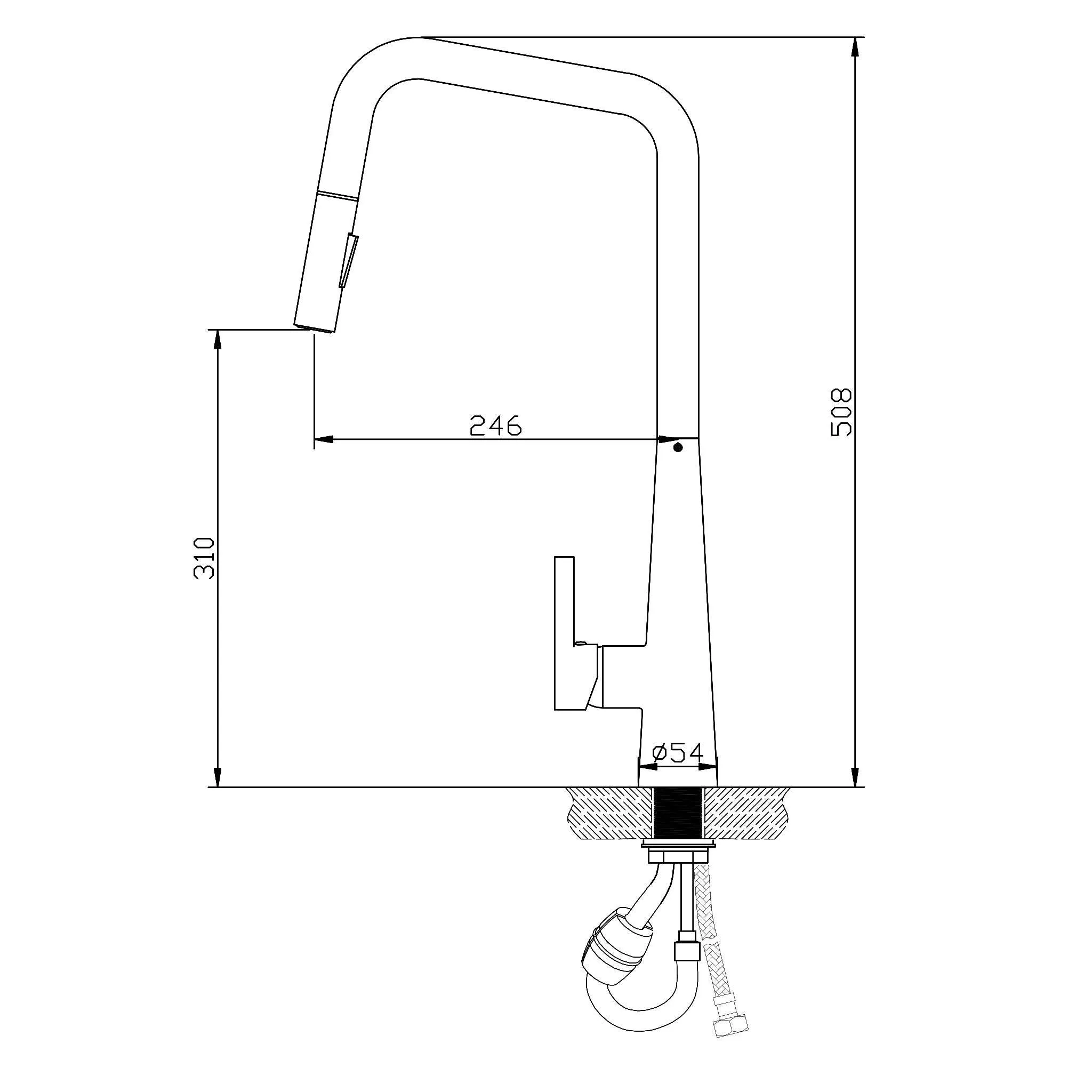 COSA Pull Out Kitchen Mixer with Veggie Spray