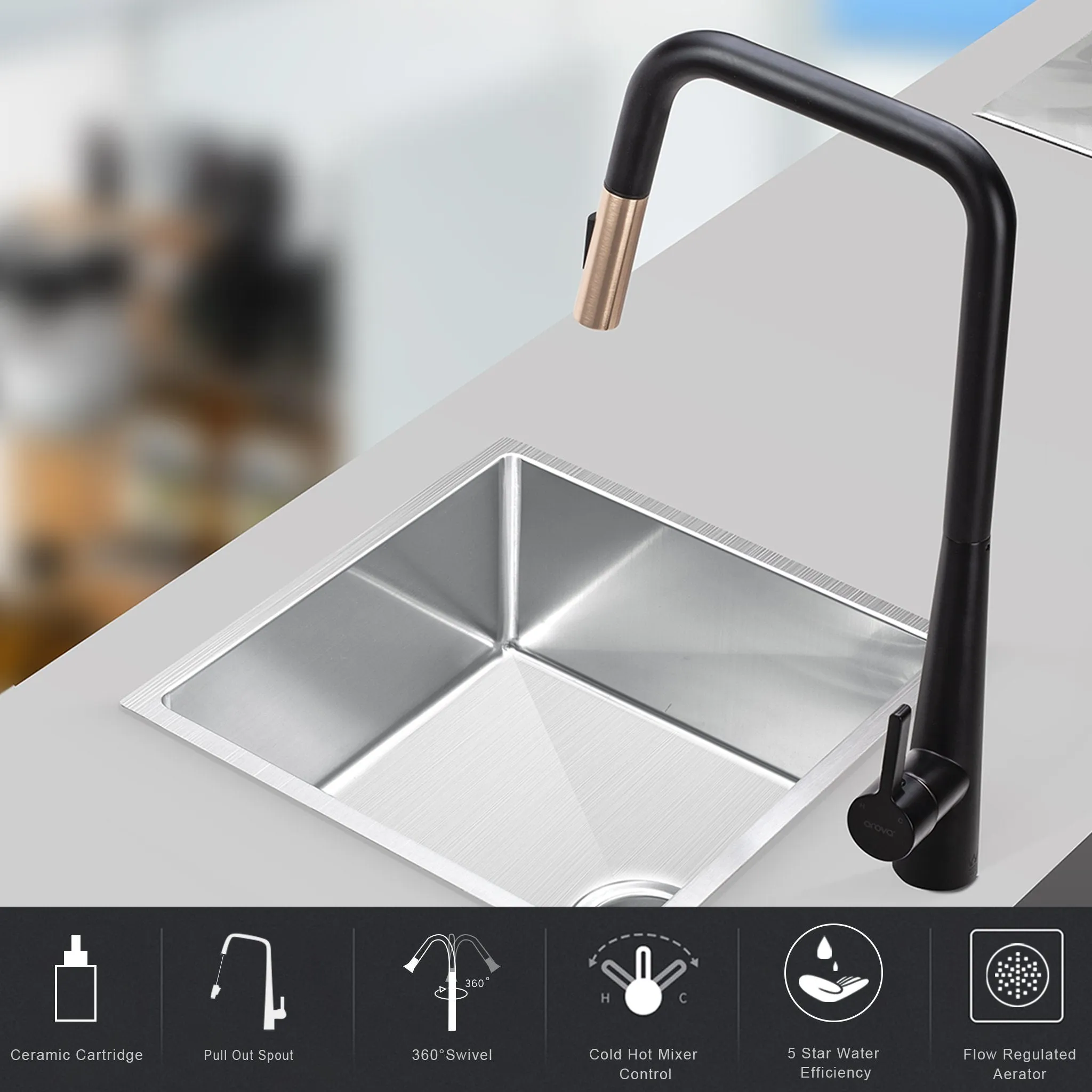 COSA Pull Out Kitchen Mixer with Veggie Spray