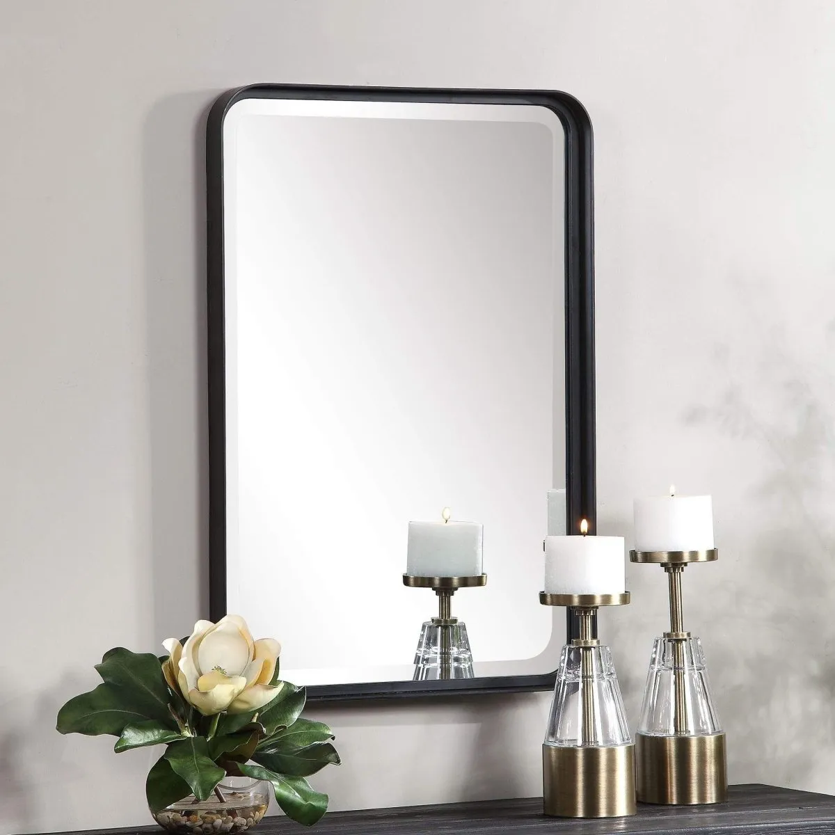 Crofton Matte Black Mirror