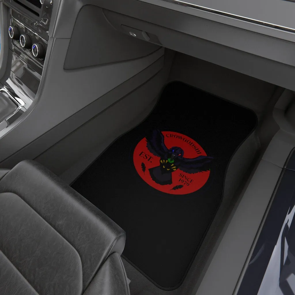 Crowgodshi Car Mats (2x Front), BURGUNDY