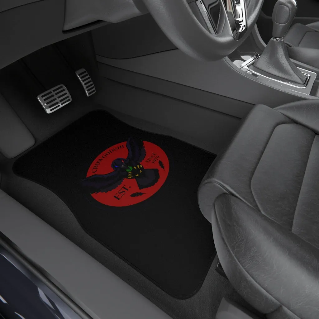 Crowgodshi Car Mats (2x Front), BURGUNDY