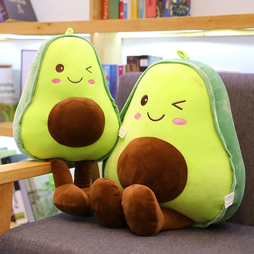 Cute 3D Avocado Stuffed Plush Toy - Perfect Gift for All Ages