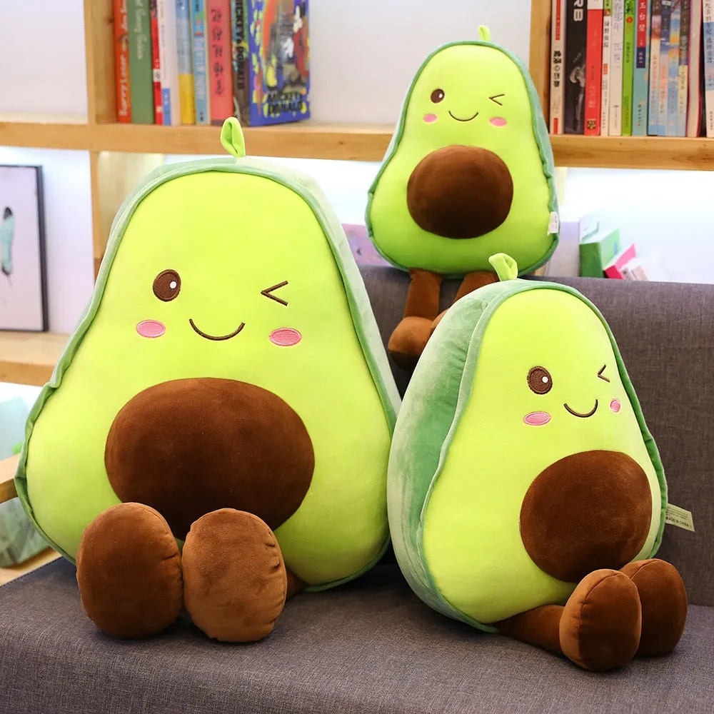 Cute 3D Avocado Stuffed Plush Toy - Perfect Gift for All Ages