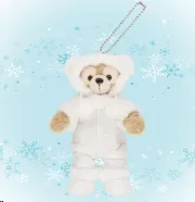 Disney Duffy & Friends White Wintertime Wonders Plush Badge Keychain