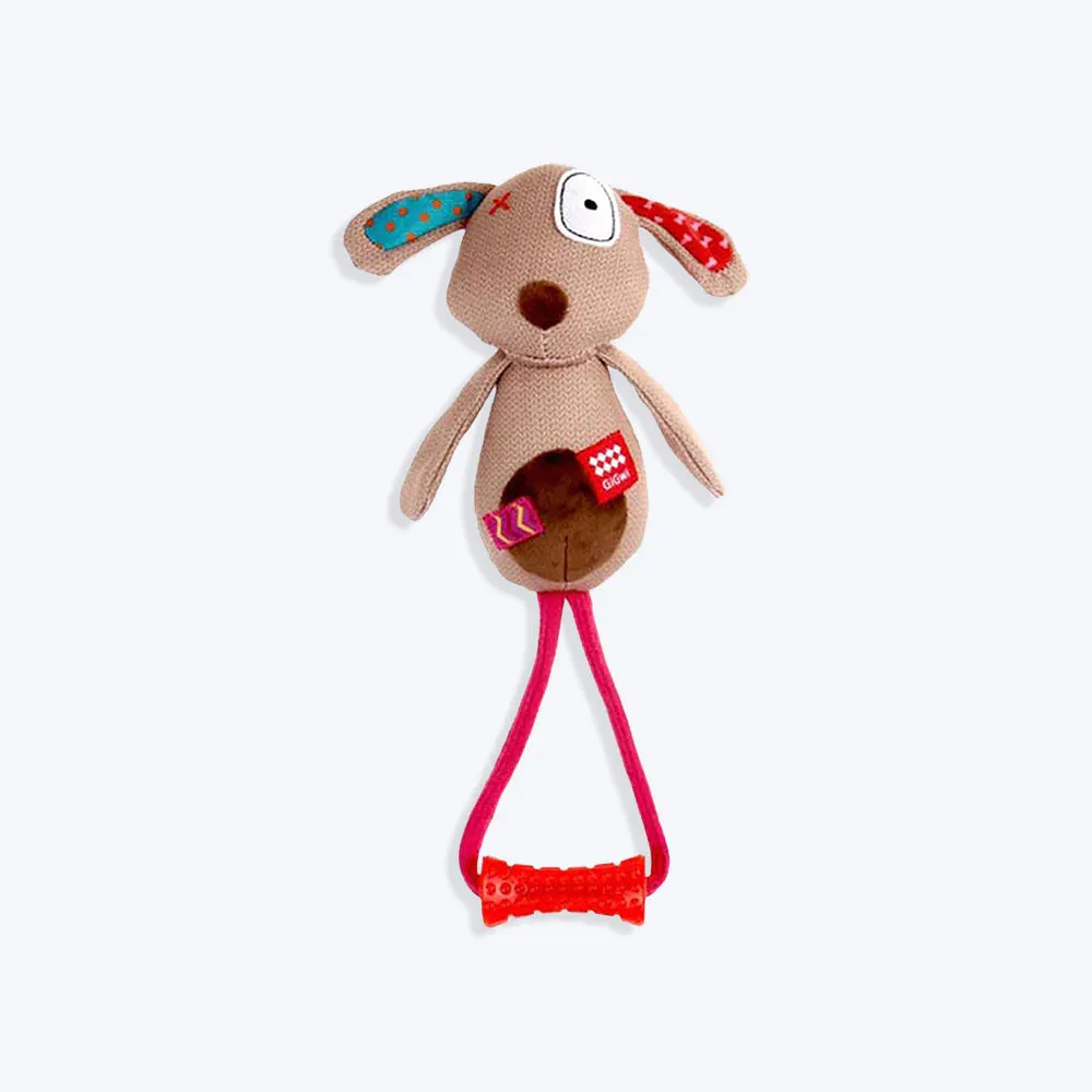 Dog 'Plush Friendz' w/TPR Johnny Stick Medium