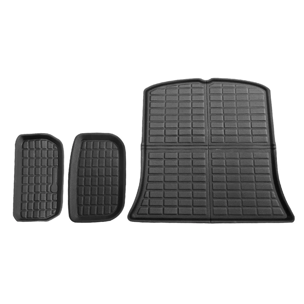 Durable Rubber Car Mats Set | Custom Fit for Tesla Model Y