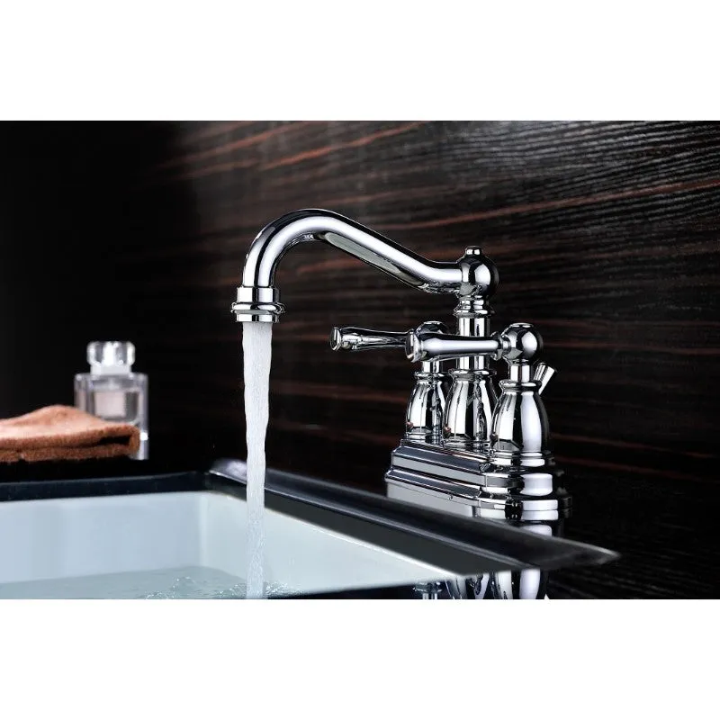 Edge Centerset Bathroom Faucet in Polished Chrome