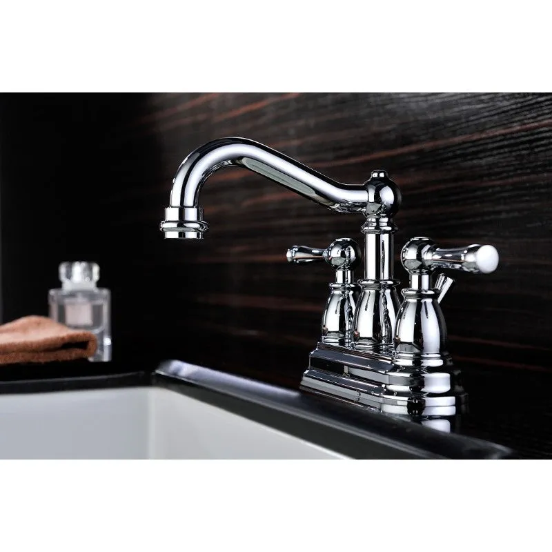 Edge Centerset Bathroom Faucet in Polished Chrome