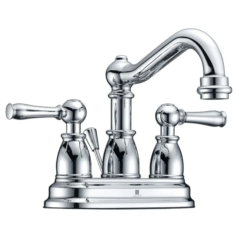 Edge Centerset Bathroom Faucet in Polished Chrome
