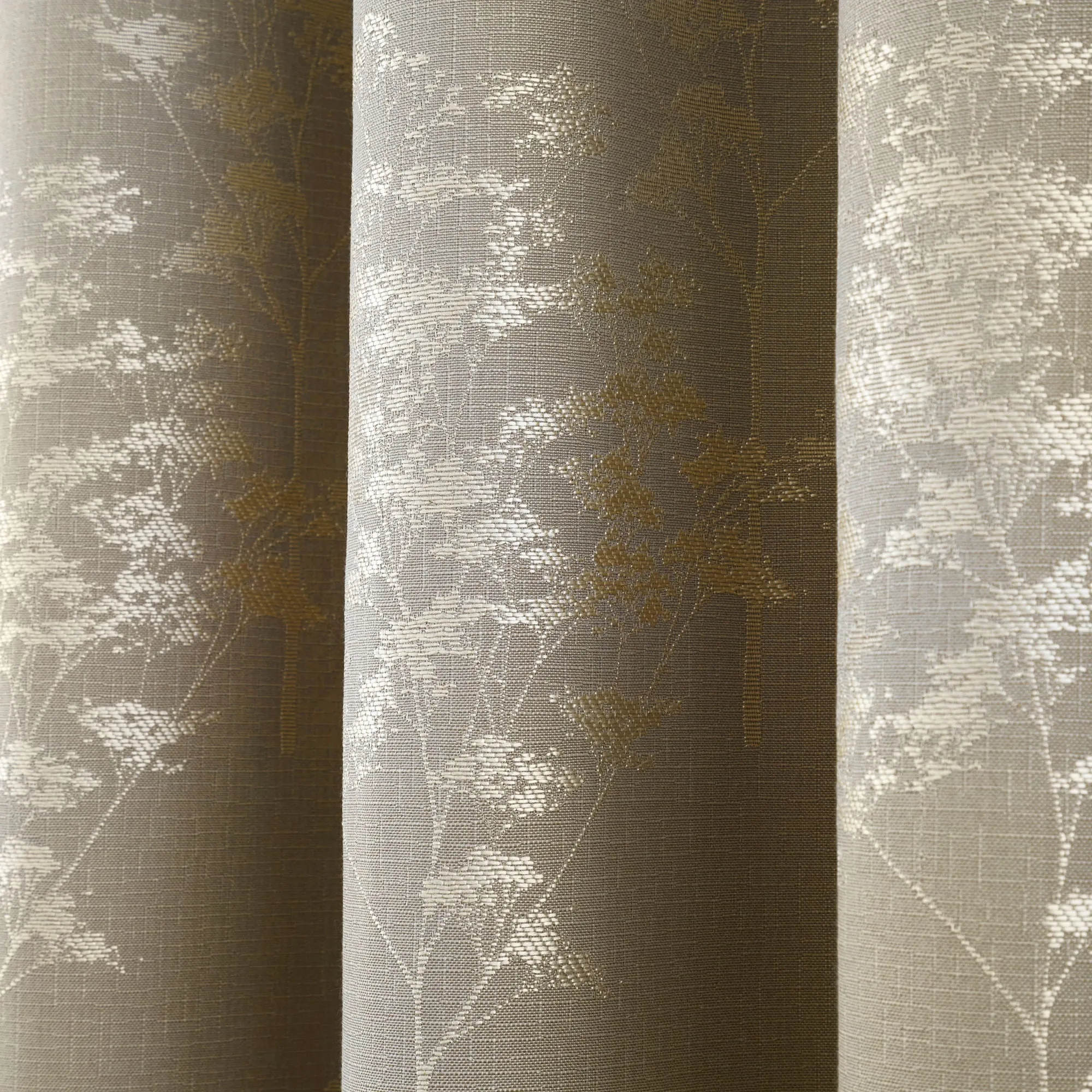 Elmwood Pair of Eyelet Curtains by Curtina in Stone