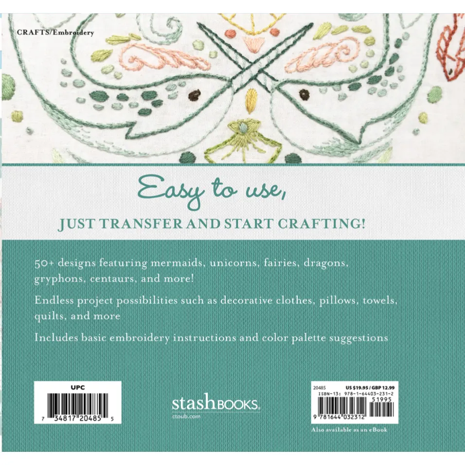 Embroidered Mythical Creatures Iron-On Transfer Pack