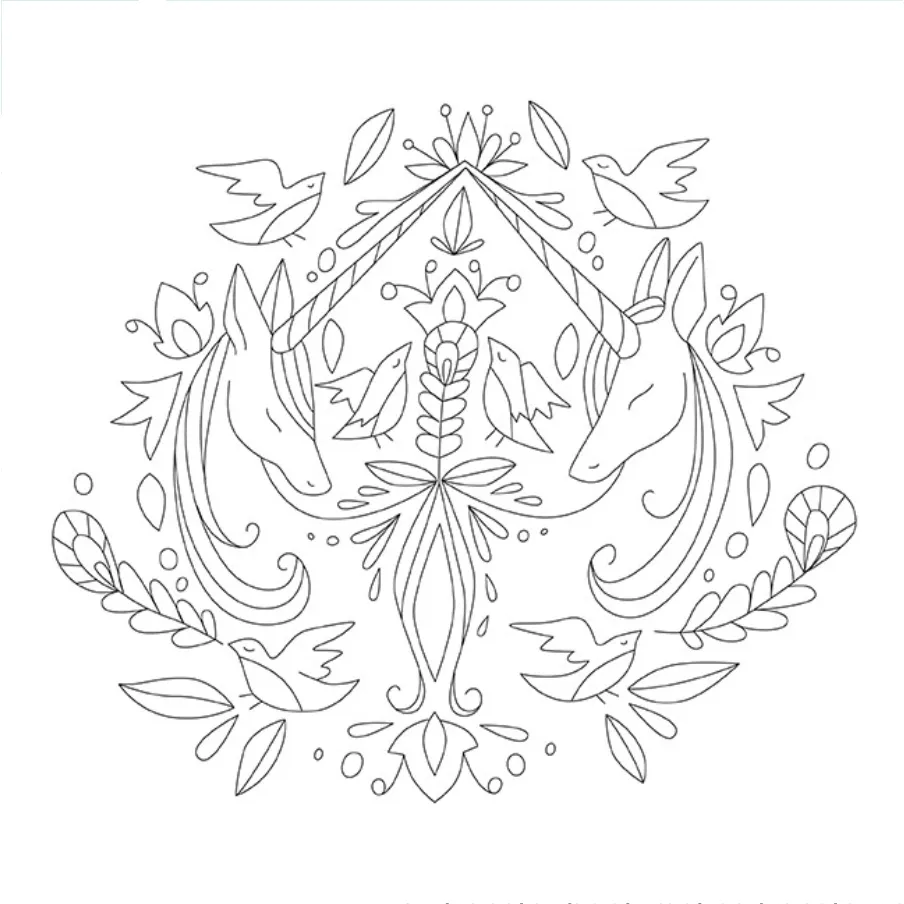 Embroidered Mythical Creatures Iron-On Transfer Pack