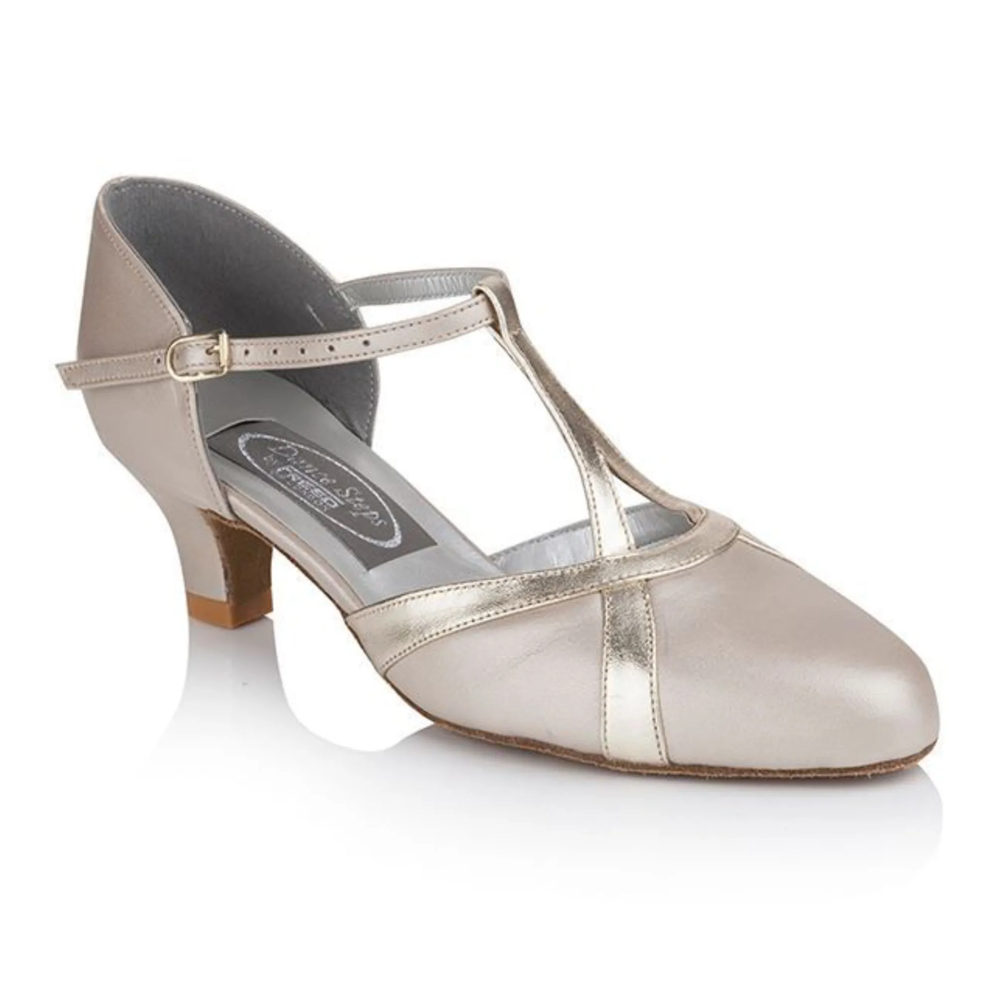 Freed Leather Closed Toe Contrasting T-Bar Ballroom Shoe