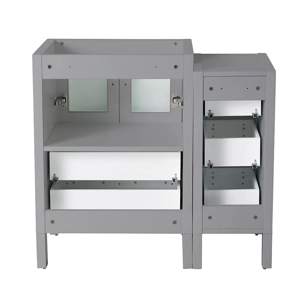 Fresca FCB62-2412GR Torino 36" Grey Modern Bathroom Cabinets